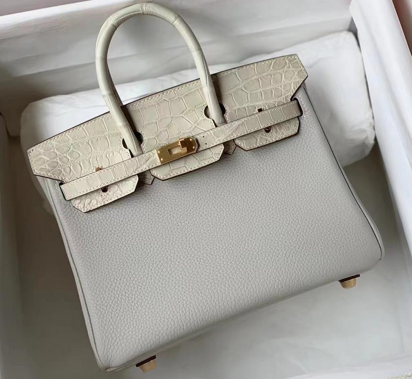 Bvprive on Instagram: “Hermès Himalaya Crocodile/Togo Birkin Touch 25cm  Gold Hardware